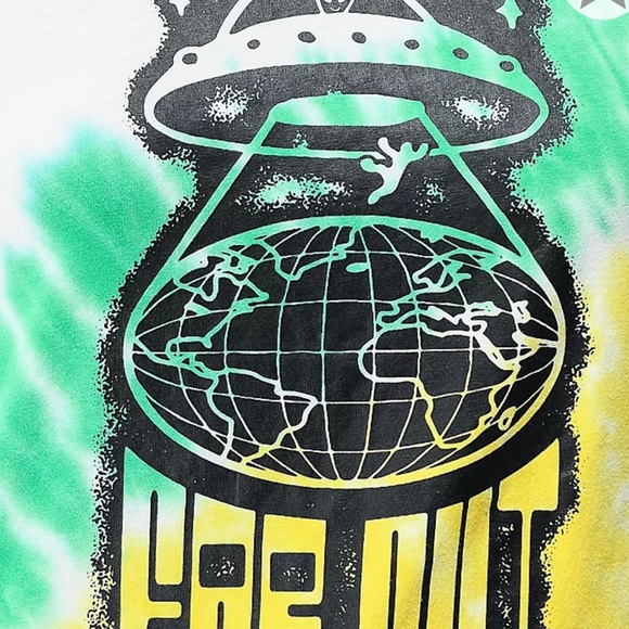 Zumiez A-Lab Aby Far Out Rainbow Tie Dye Long Sleeve T-shirt Large NWT - Picture 3 of 6